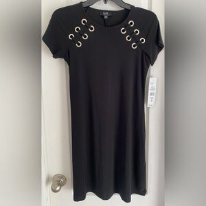 MSK Petite Black Eyelet Dress shirt Size-PS